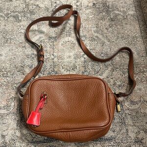 J. Crew Tan Leather Crossbody Bag